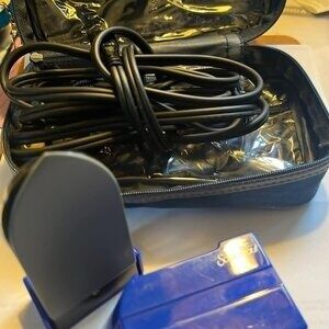 US Air Vintage Travel Iron W/Promotional Zipper Bag Tested Works 80s/90s Travel